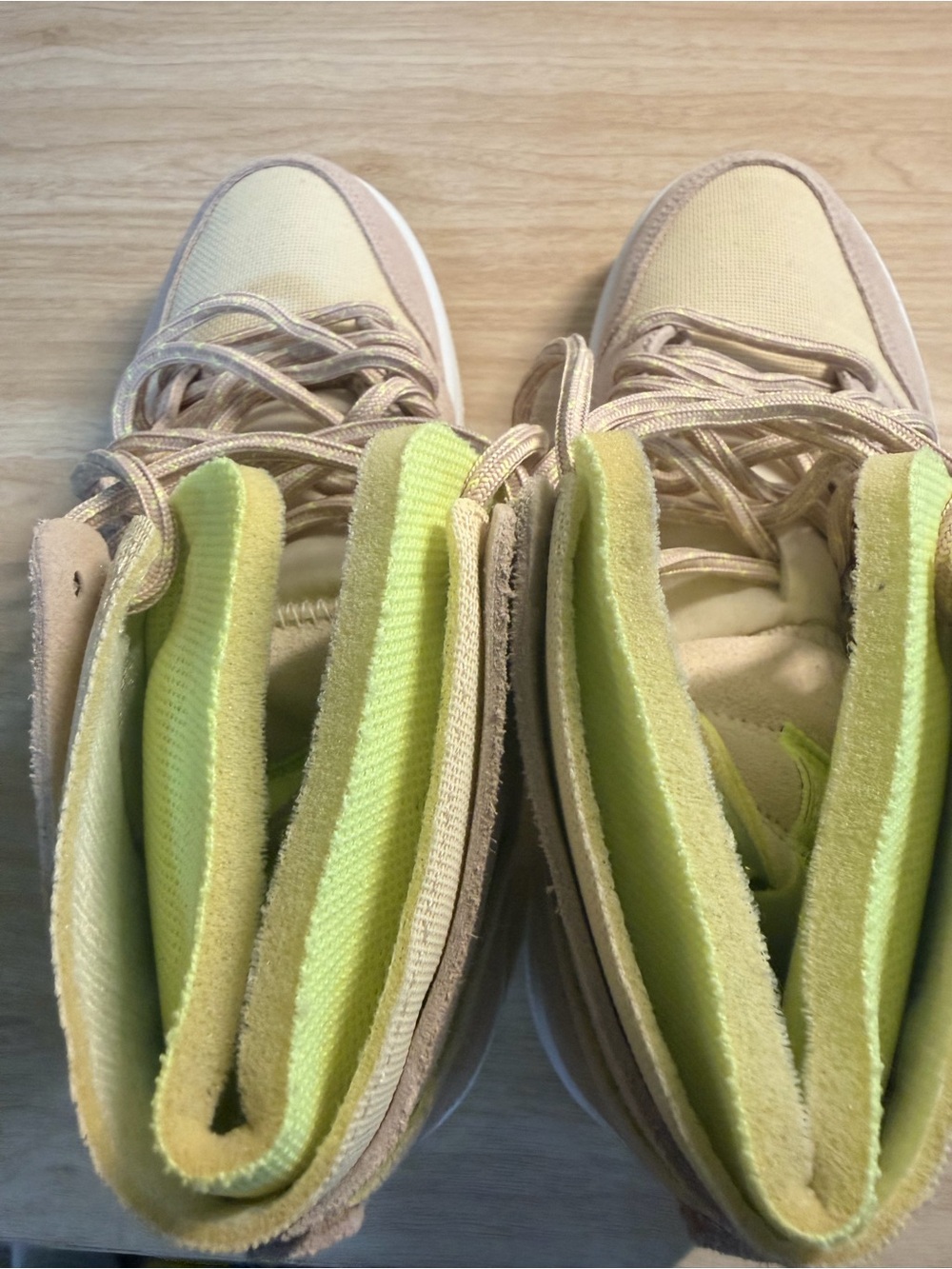 Jordan Air Jordan 1 Zoom CMFT Kids Sneakers - Fossil Beige with Volt - Picture 5 of 5
